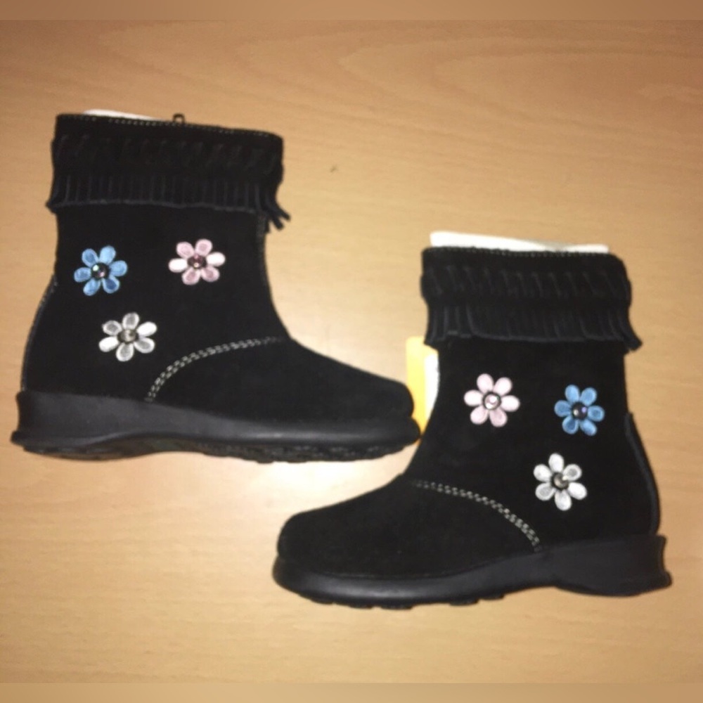 Leather Black Zip-up Bootie by green dog